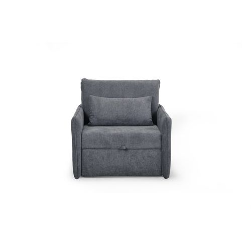 Fauteuil convertible TAGIEL tissu gris
