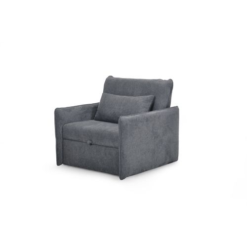 Fauteuil convertible TAGIEL tissu gris