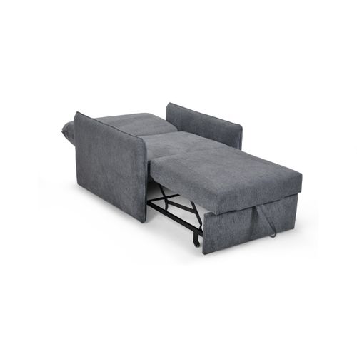Fauteuil convertible TAGIEL tissu gris