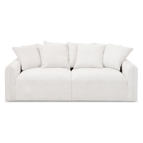 Canapé 3 places TERRA tissu blanc
