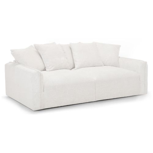 Canapé 3 places TERRA tissu blanc