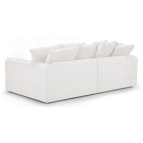 Canapé 3 places TERRA tissu blanc