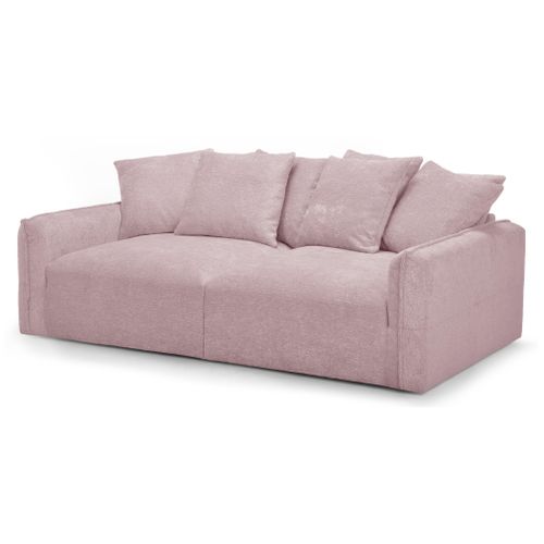 Canapé 3 places TERRA tissu rose