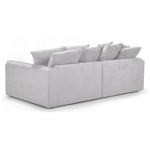 Canapé 3 places TERRA tissu gris clair