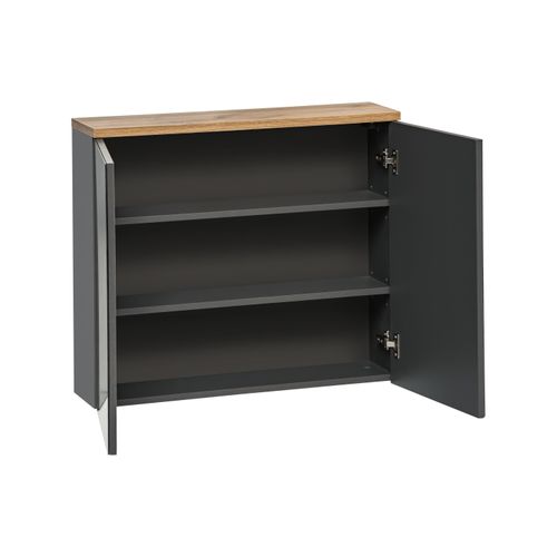 Armoire De Toilette Avec Miroir 80 Cm, 2 Portes