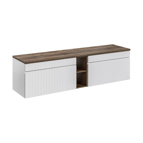 Double Meuble Sous Vasque 180 Cm - Emblematic White