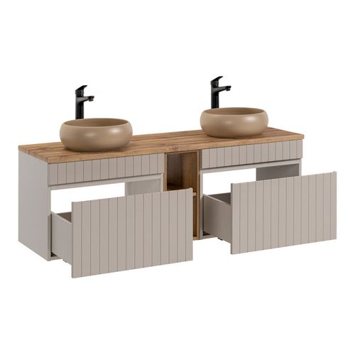 Ensemble De Meubles 140 Cm Avec Plan Vasque Et 2 Vasques à Poser Wiki