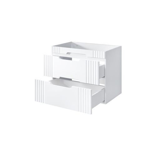 Ensemble Meuble 80 Cm Avec Vasque à Poser, Colonne Et Miroir 80 Cm