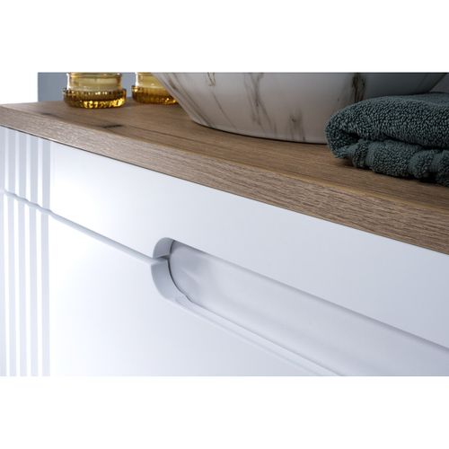 Ensemble De Meubles De Salle De Bain 60 Cm, Vasque à Poser, Colonne Haute, Miroir