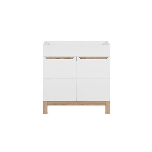 Ensemble De Meubles De Salle De Bain 80 Cm Avec Vasque Et Colonne Haute