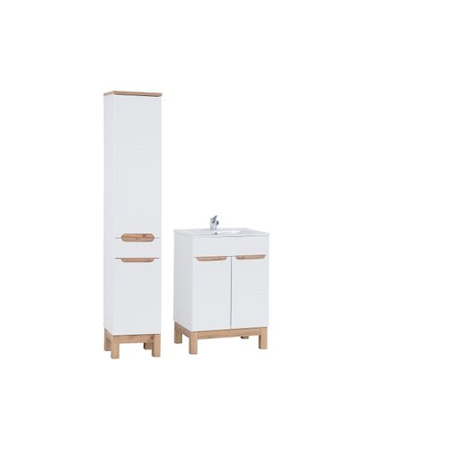 Ensemble Meuble 60 Cm Avec Vasque Et Colonne Haute