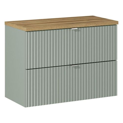 Ensemble Meuble 80 Cm Avec Plan Vasque, Vasque à Poser Pati Et Colonne Haute