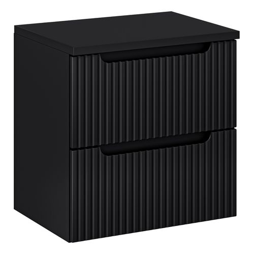 Set-nob B Black 60 Cm S, Ensemble De Meuble Sous-vasque Avec Plan De Travail 60 Cm