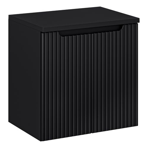 Set-nob B Black 60 Cm D, Ensemble De Meuble Sous-vasque Avec Plan De Travail 60 Cm