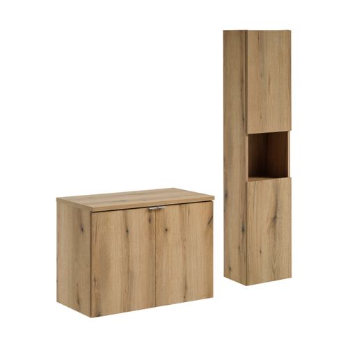 Ensemble De Meubles 80 Cm Avec Plan De Travail Et Colonne Haute