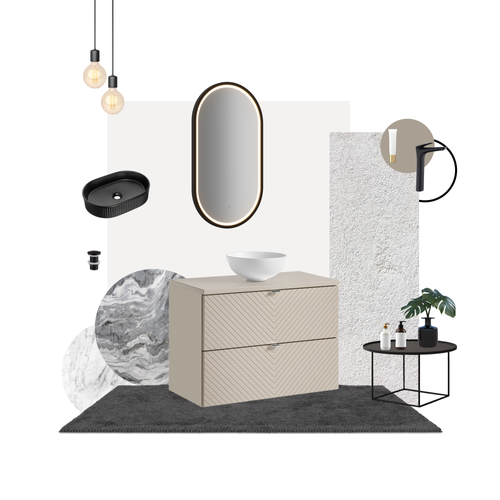 Ensemble De Meubles 60 Cm Avec Plan De Travail Et Colonne Haute