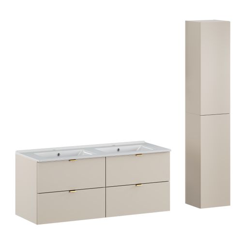 Ensemble Meuble-lavabo Lava 120 Cm Avec Armoire Haute