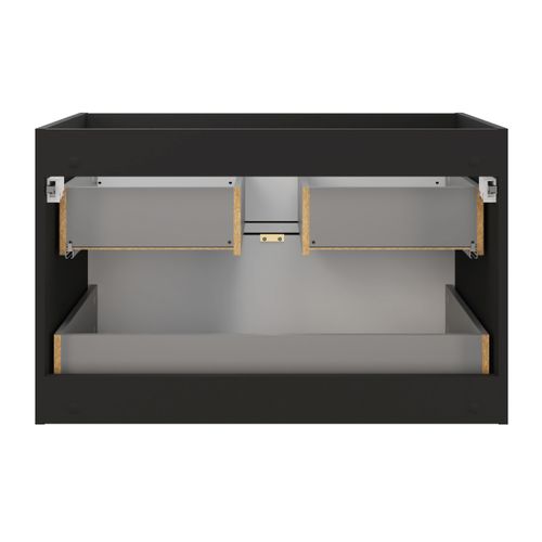 Meuble Suspendu Sous Vasque Talia Casella Noir Et Chêne 80 Cm