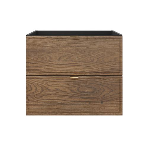 Meuble Suspendu Sous Vasque Talia Casella Noir Et Chêne 60 Cm