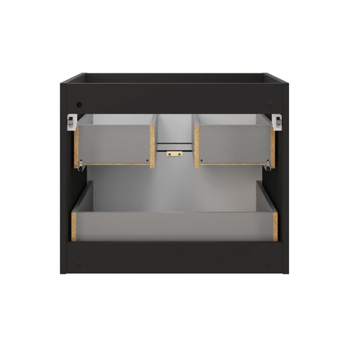 Meuble Suspendu Sous Vasque Avec Plan Talia Casella Noir Et Chêne 60 Cm