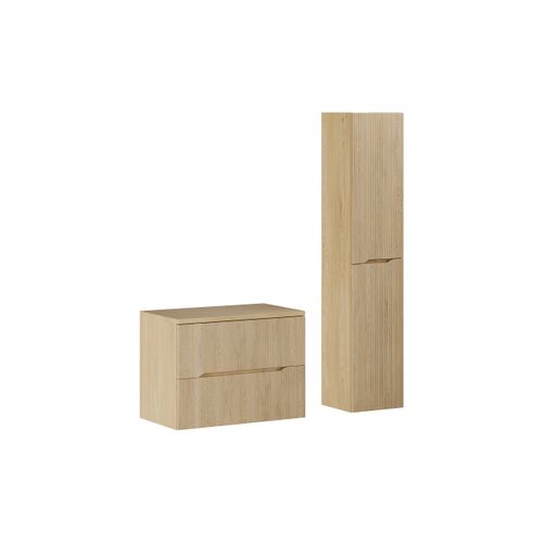 Ensemble De Meubles 80 Cm Avec Plan De Travail Et Armoire Haute