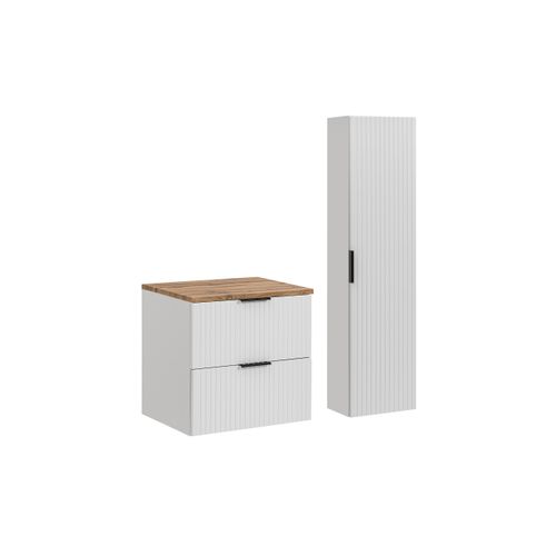Ensemble De Meubles 60 Cm Avec Plan De Travail Et Armoire Haute