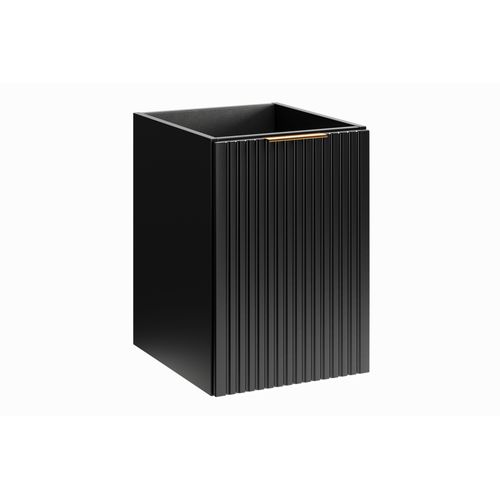 Adel Noir, Meuble Bas 40 Cm Avec Panier à Linge 44 L