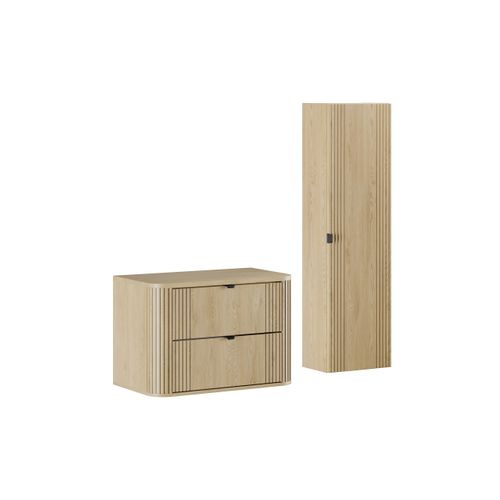 Ensemble De Meubles 80 Cm Avec Plan De Travail Et Armoire Haute