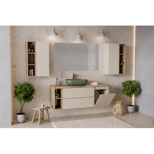 Colonne Murale Ouverte Pour Salle De Bains Dalia Chêne Cremona 20 X 80 Cm