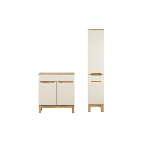 Ensemble De Meubles 80 Cm Avec Plan De Travail Et Armoire Haute
