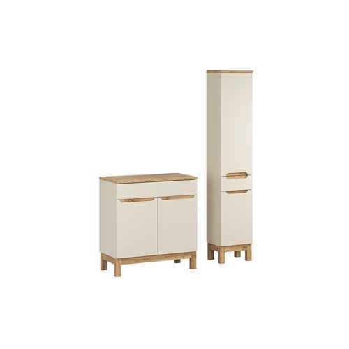 Ensemble De Meubles 80 Cm Avec Plan De Travail Et Armoire Haute