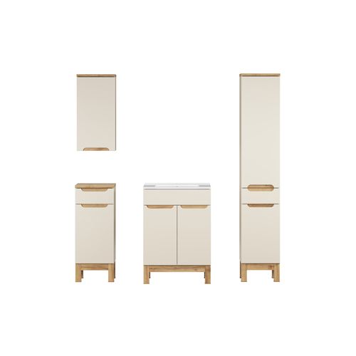 Ensemble Meuble 60 Cm Avec Lavabo Lava Et Colonne Haute
