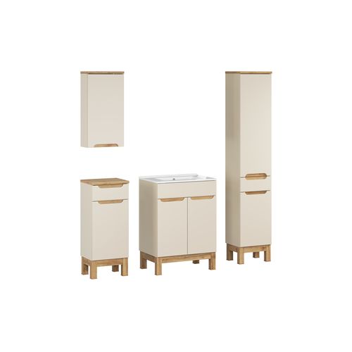 Ensemble Meuble 60 Cm Avec Lavabo Lava Et Colonne Haute