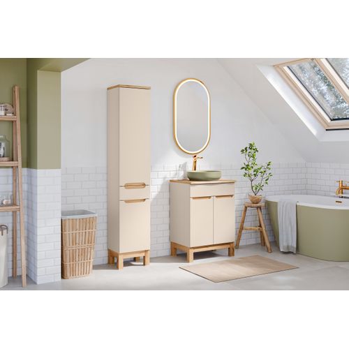 Ensemble De Meubles 60 Cm Avec Plan De Travail Et Armoire Haute