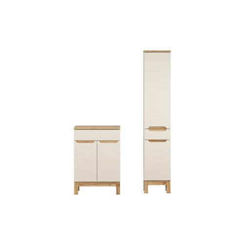 Ensemble De Meubles 60 Cm Avec Plan De Travail Et Armoire Haute