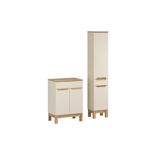 Ensemble De Meubles 60 Cm Avec Plan De Travail Et Armoire Haute