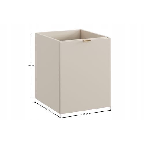 Meuble Sous Vasque Suspendu Dalia Cachemire 100 Cm Avec Panier à Linge Et Plan