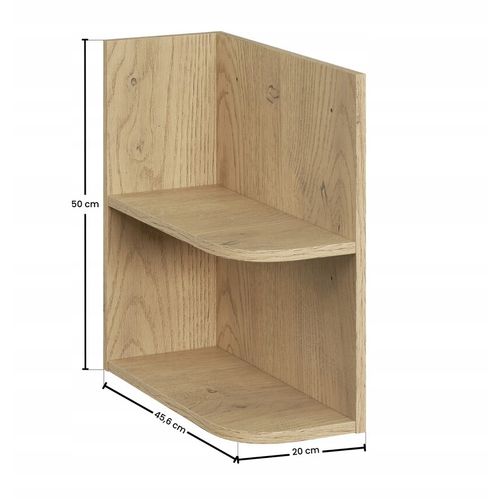 Meuble Sous Vasque Suspendu Dalia Cachemire avec plan Chêne 100 Cm Deux Extensions D’angle Ouvertes