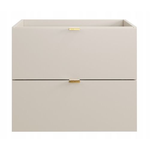 Meuble Sous Vasque Suspendu Dalia Cachemire 80 Cm Avec Extension Ouverte Et Plan En Chêne