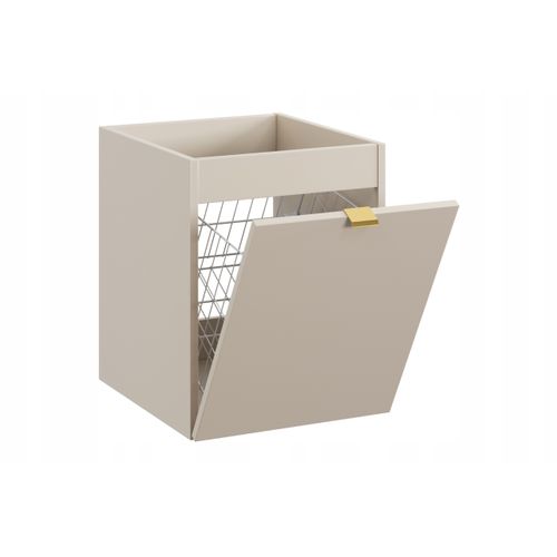 Meuble Sous Vasque Suspendu Dalia Cachemire 100 Cm Avec Panier à Linge Et Plan En Chêne