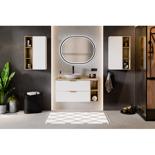 Meuble Sous-vasque 80 Cm, 2 Tiroirs