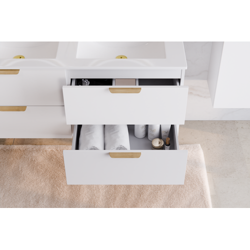 Meuble Sous-vasque 60 Cm, 2 Tiroirs