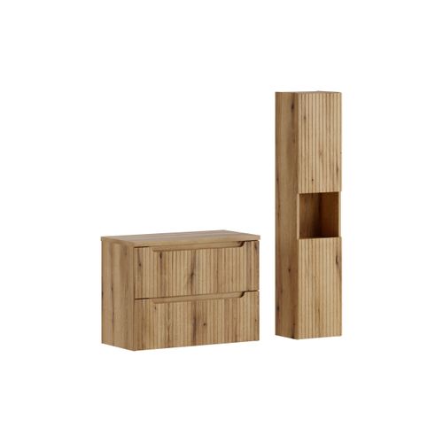 Ensemble De Meubles 80 Cm Avec Plan De Travail Et Armoire Haute