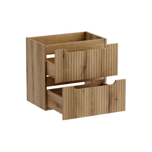 Ensemble Meuble 60 Cm Avec Plan Vasque, Vasque à Poser Mona, Colonne Haute