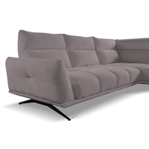 Canapé d'angle droit GIOVANNI tissu raven taupe