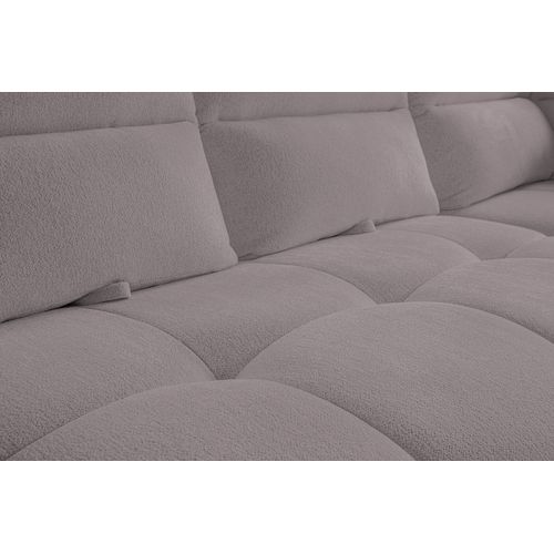 Canapé d'angle droit GIOVANNI tissu raven taupe