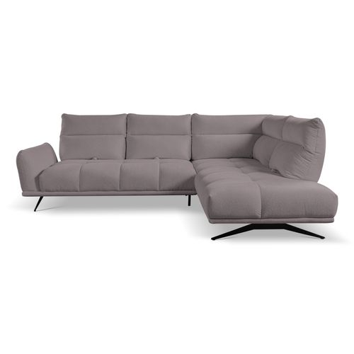 Canapé d'angle droit GIOVANNI tissu raven taupe