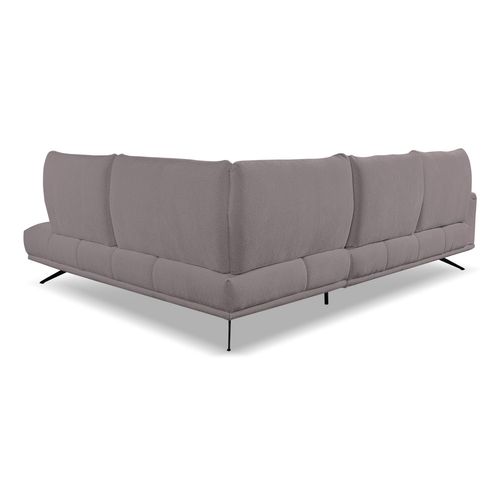 Canapé d'angle droit GIOVANNI tissu raven taupe