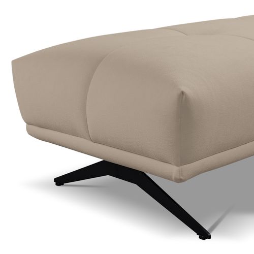 Pouf GIOVANNI tissu bull taupe