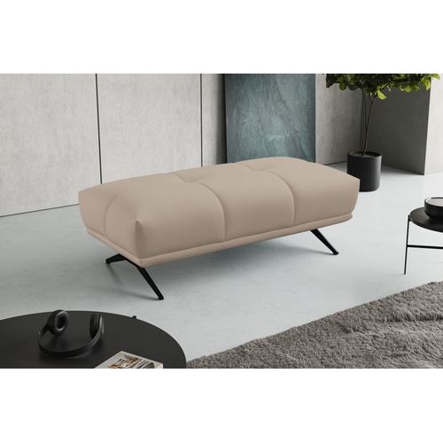 Pouf GIOVANNI tissu bull taupe